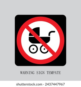 Warning design template on download