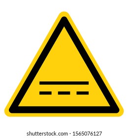 Warning Direct Current DC Symbol Sign, Vector Illustration, Isolate On White Background Label. EPS10