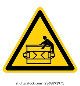 Warning Do Not Climb In Or Around Dumpster Symbol Sign ,Vector Illustration, Isolate On White Background Label. EPS10