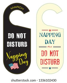Warning do not disturb, for the holiday Napping Day