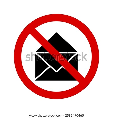 Warning do not e mail or message sign and symbol graphic design vector