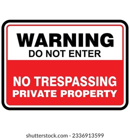 Attention, n'entrez pas, pas de propriété privée intragroupe, image vectorielle