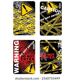 Warning, do not enter, wallpaper vector