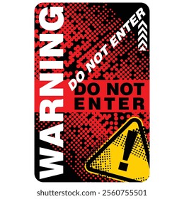 Warning, do not enter, wallpaper vector