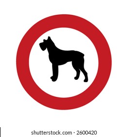 warning for dog sign