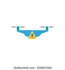 Warning Drone Logo Icon Design