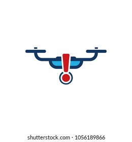 Warning Drone Logo Icon Design