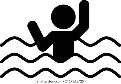 warning drowning sign, caution deep water sign, drown icon