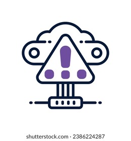 Warnung des Dualtonsymbol. Vektorsymbol für Ihre Website, Ihr Handy, Ihre Präsentation und Ihr Logo-Design.