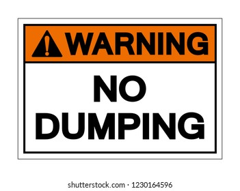 Warning Dumping Symbol Sign, Vector Illustration, Isolated On White Background Label .EPS10