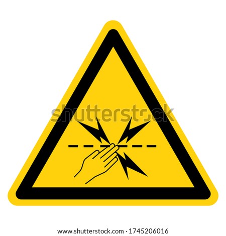 Warning Electric Fencing Symbol Sign, Vector Illustration, Isolate On White Background Label .EPS10