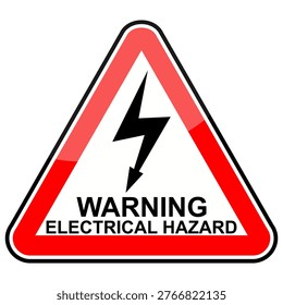 Warning, Electrical Hazard, sign vector