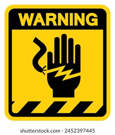 Warning Electrical Shock Electrocution Symbol Sign, Vector Illustration, Isolate On White Background Label .EPS10