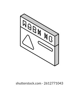 warning electricity isometric icon vector. warning electricity sign. isolated symbol illustration