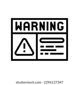 warning electricity line icon vector. warning electricity sign. isolated contour symbol black illustration