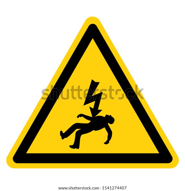 Warning Electrocution Risk Symbol Sign Vector Stock Vector (Royalty ...