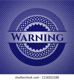 Warning emblem with jean high quality background