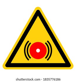 Warning Emergency Alarm Fire Alarm Symbol Sign,Vector Illustration, Isolated On White Background Label. EPS10 