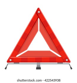 warning emergency triangle vector illustration isolated on a white background