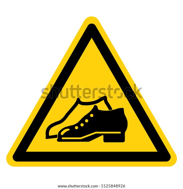 Warning Enclosed Shoes Required Manufacturing Area Stock Vector