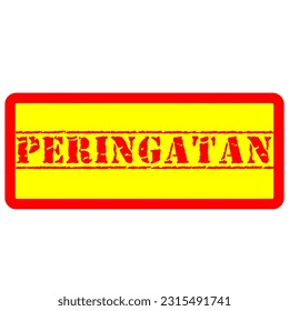 Warning in English. Warning boards or stickers to warn against approaching