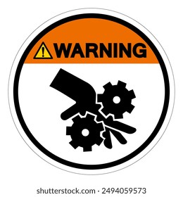 Warning Entanglement Hazard Finger Symbol Sign, Vector Illustration, Isolate On White Background Label .EPS10