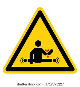 Warning Equipment Starts Automatically Symbol Sign ,Vector Illustration, Isolate On White Background Label. EPS10