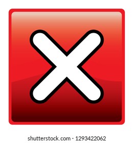 Warning error white icon vector illustrator design isolated on red background.