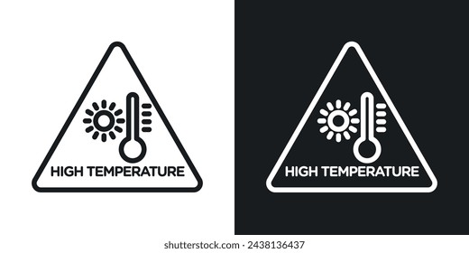 Warning for Excessive Heat. High Temperature Hazard Sign. Overheat Risk Alert.