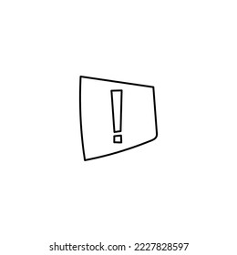 Warning exclamation mark hand drawn icon. Attention doodles for dangerous and erroneous situation with minimalistic important situation vector alert