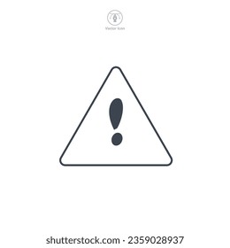 Advertencia. Exclamación Marcar símbolo de icono ilustración vectorial aislada en fondo blanco