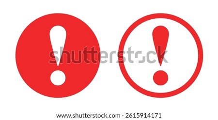 warning exclamation mark icon vector