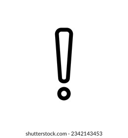 Warning exclamation mark line icon vector design template and ilustration with editable stroke