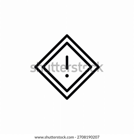 warning exclamation mark rhombus icon sign vector