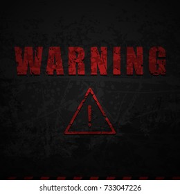 Warning Exclamation Mark. Vector illustration. Sings Background.
