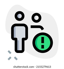 Warnung mit Ausrufezeichen-Layout für Gruppenmessenger-Fehler