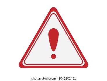 Warning exclamation sign Vector illustrations isolated on white background