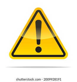 Warning exclamation sign vector isolated illustration