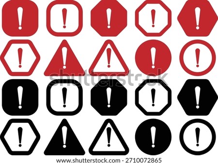 Warning Exclamation Symbol Icons Collection