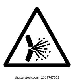 Signo de símbolo de chispa explosiva de advertencia, Ilustración vectorial, Aislar en la etiqueta de fondo blanco. EPS10
