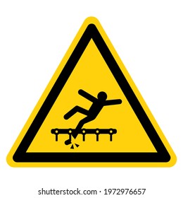 Warning Exposed Conveyors Moving Parts Can Cause Server Injury Symbol, Vector Illustration, Isolate On White Background Label. EPS10 