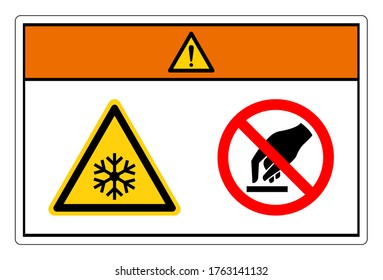 Warning Extremely Cold Surface Do Not Touch Symbol Sign, Vector Illustration, Isolate On White Background Label. EPS10