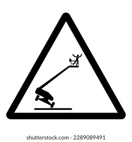 Warning Falling Crane Hazard Symbol Sign ,Vector Illustration, Isolate On White Background Label. EPS10