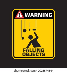 Warning, Falling Objects, Sign Vector