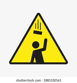 Warning. Falling Objects Vector Icon.