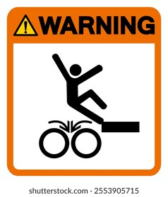 Warning Falling Of Rollers Hazard Symbol Sign, Vector Illustration, Isolate On White Background Label.EPS10