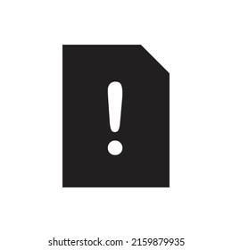 Warning file document icon design. vector illusration