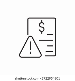 warning financial statement icon sign vector