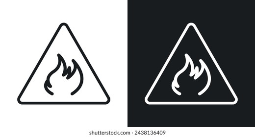 Warning for Fire and Explosion Risks. Flammable Material Caution Sign. Alert for Combustible Substances.