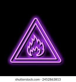 Warnfeuer Neonlichtschild Vektorgrafik. Warnfeuer Illustration